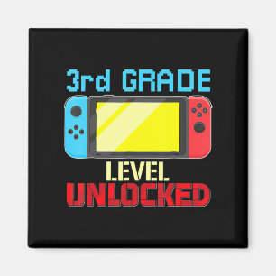 Back to School Video Gamer 3rd Grad Level Unlocke Magnet