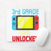 Back to School Video Gamer 3rd Grad Level Unlocke Mousepad (Mit Mouse)
