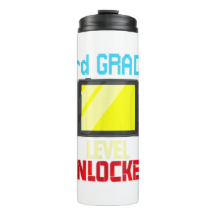 Back to School Video Gamer 3rd Grad Level Unlocke Thermosbecher