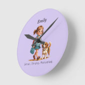 Back to School Wall Clock – Personalized Runde Wanduhr (Winkel)