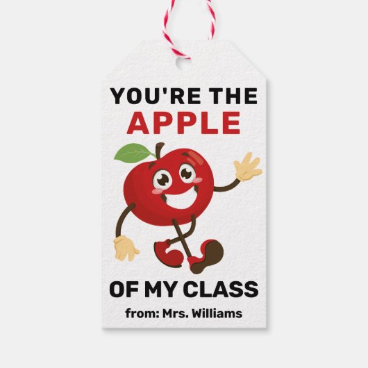 Back to School You're the apple of my class Geschenkanhänger (Rückseite)