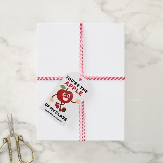 Back to School You're the apple of my class Geschenkanhänger (Mit Garn)