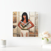 Back to That Special Place wall clock Quadratische Wanduhr (Zuhause)