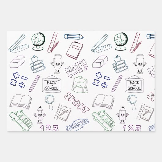 Back to Your School Days Geschenkpapier Set (Vorderseite 3)