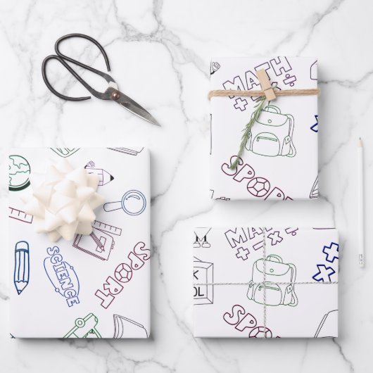 Back to Your School Days Geschenkpapier Set (Vorderseite)