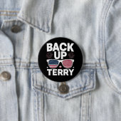 Back Up Terry Funny 4. Juli Patriotic Feuerwerk Button (Beispiel)