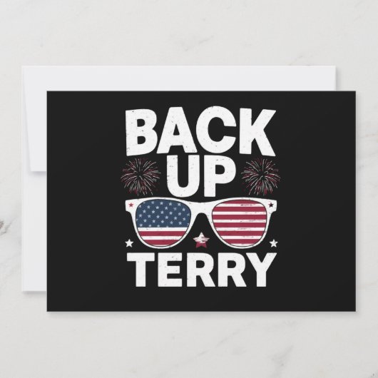 Back Up Terry Funny 4. Juli Patriotic Feuerwerk Einladung (Vorderseite)