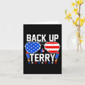 Back Up Terry Funny 4. Juli US Flag Patriotic Karte (Gelbe Blume)