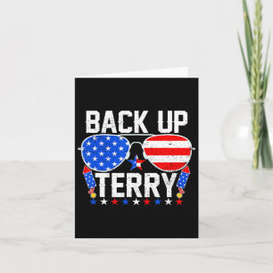 Back Up Terry Funny 4. Juli US Flag Patriotic Karte