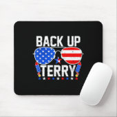 Back Up Terry Funny 4. Juli US Flag Patriotic Mousepad (Mit Mouse)