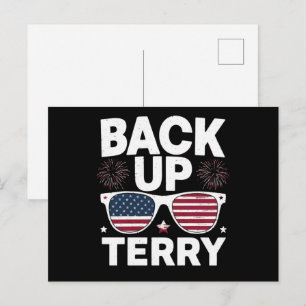 Back Up Terry Lustig 4. Juli Patriotische Feuerwer Postkarte