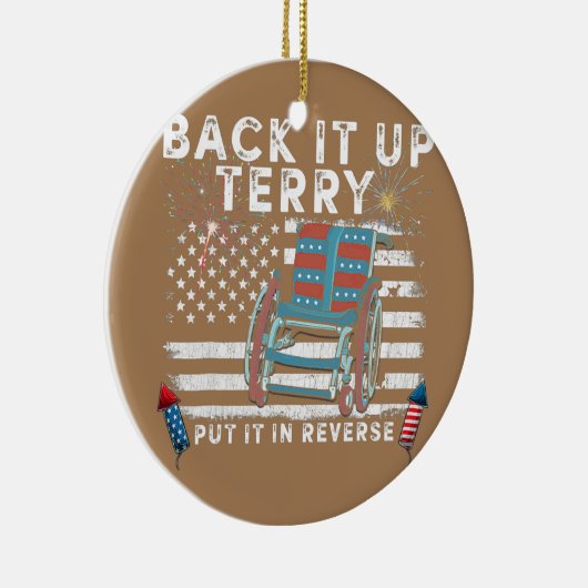 Back Up Terry setzen Sie es in umgekehrte Feuerarb Keramik Ornament (Rechts)