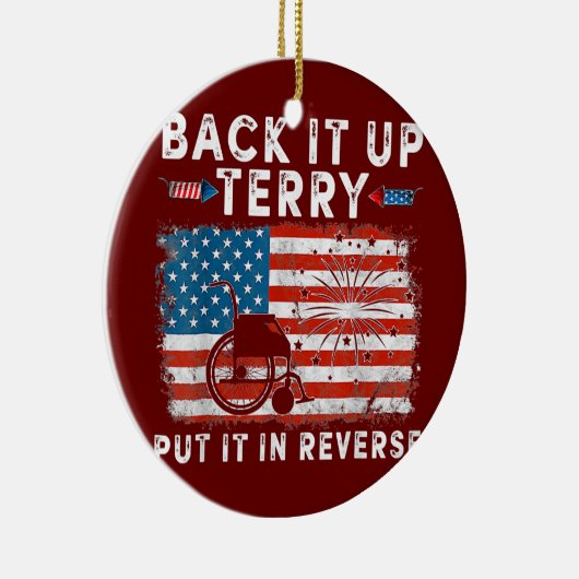 Back Up Terry setzen Sie es in umgekehrte Feuerarb Keramik Ornament (Rechts)