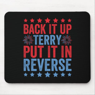 Back Up Terry setzen Sie es in umgekehrte Feuerwer Mousepad