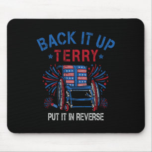 Back Up Terry setzen Sie es in umgekehrte Feuerwer Mousepad