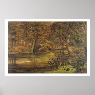 Back Water of the Bratford, 1864 (w/c und Bleistif Poster