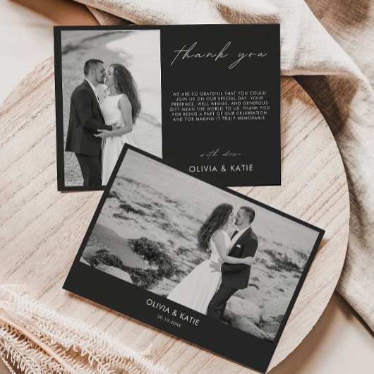 Back Wedding Dankeschön Card Einladung