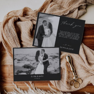 Back Wedding Dankeschön Card Einladung