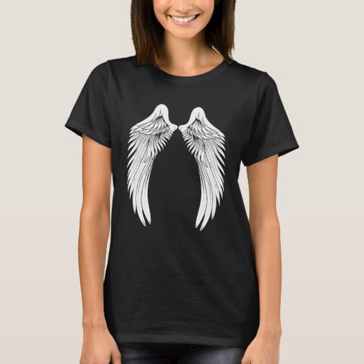 Back White Angel Wings T-Shirt (Vorderseite)
