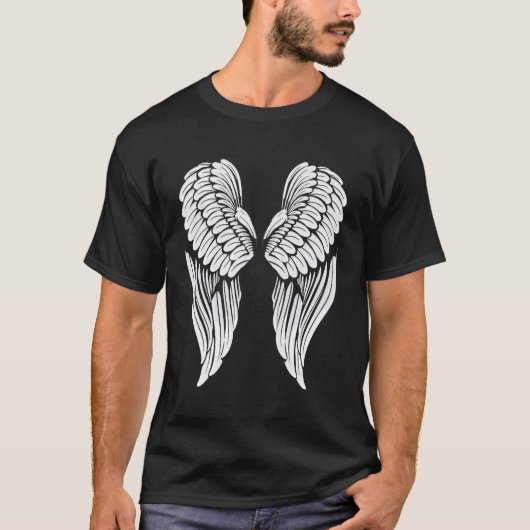 Back White Angel Wings T-Shirt (Vorderseite)