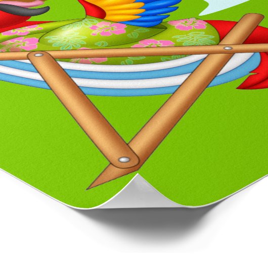 Back Yard Beach Party Poster (Ecke)