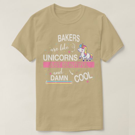 Backbäcker Kochkuchen Kuchen Einhorn T-Shirt (Design vorne)