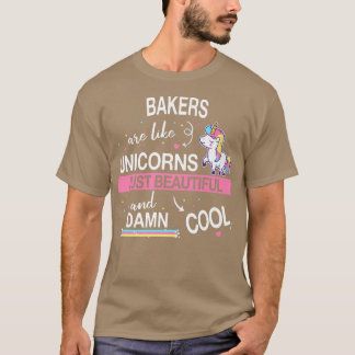 Backbäcker Kochkuchen Kuchen Einhorn T-Shirt