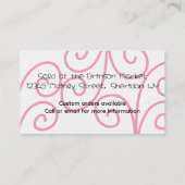 Backbäckerbeaters Utensilien Blume Geschäftswagen Visitenkarte (Rückseite)