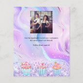 Backbäckerei holografische Kuchen Logo Foto Flyer (Hinten)