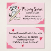 Backbäckerei Kätzchen rollend Button Keks Teig (Vorne & Hinten)