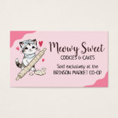 Backbäckerei Kätzchen rollend Button Keks Teig (Vorderseite)