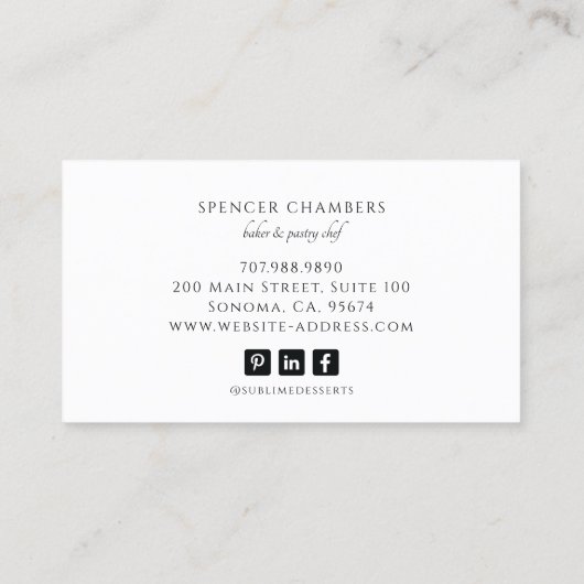 Backbäckerei Konditorei Koch Catering Visitenkarte (Rückseite)