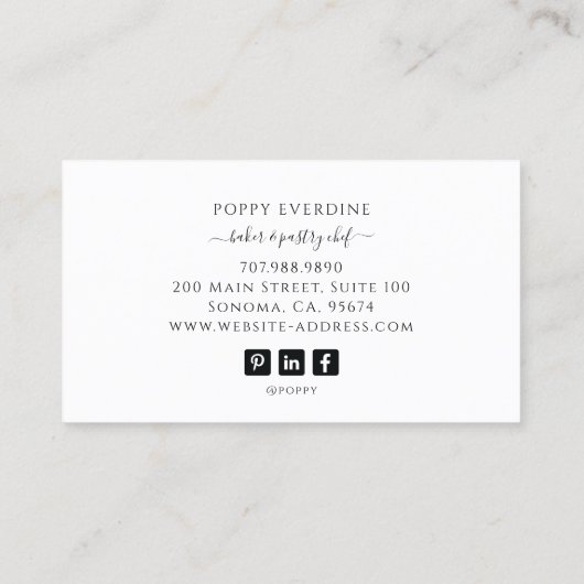 Backbäckerei Konditorei Koch Catering Visitenkarte (Rückseite)