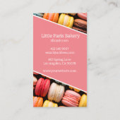 Backbäckerei mit bunten Macarons Visitenkarte (Rückseite)