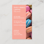 Backbäckerei mit bunten Macarons Visitenkarte (Rückseite)