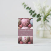 Backbäckerei mit bunten Macarons Visitenkarte (Stehend Vorderseite)