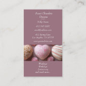 Backbäckerei mit bunten Macarons Visitenkarte (Rückseite)