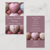 Backbäckerei mit bunten Macarons Visitenkarte (Vorne/Hinten)