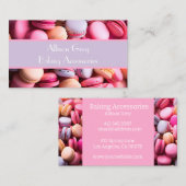 Backbäckerei mit bunten Macarons Visitenkarte (Vorne/Hinten)