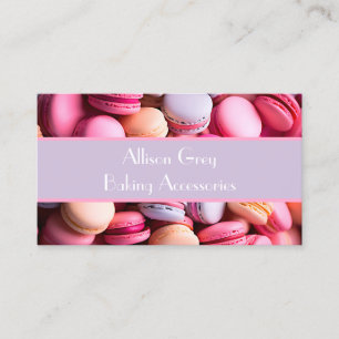 Backbäckerei mit bunten Macarons Visitenkarte