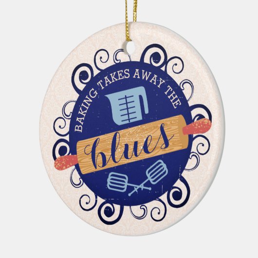 Backbäckerei rollend Button Süßigkeiten Weihnachts Keramik Ornament (Links)