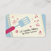 Backbäckerei Spatula Doodle Süßigkeiten Kekse Kuch Visitenkarte (Vorderseite)