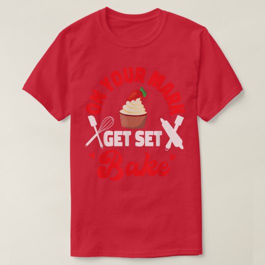 Backbackkuchen auf Ihrer Mark erhalten Set-Kuchen T-Shirt (Design vorne)