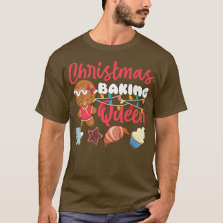 Backbackwein Weihnachtsgingerbrot Mann Königin Chr T-Shirt