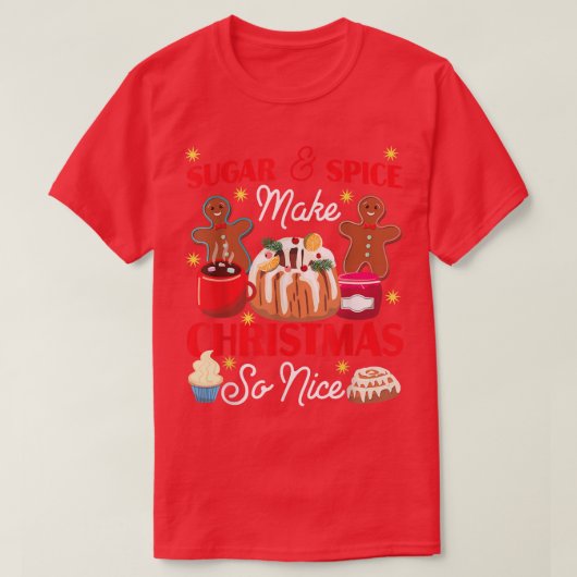 Backbackwein Weihnachtskohl Lebkuchen Mann Cupca T-Shirt (Design vorne)