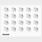 Backbake Liebe Weihnachtskoch Snowman Winter Runder Aufkleber (Blatt)
