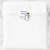 Backbake Liebe Weihnachtskoch Snowman Winter Runder Aufkleber (Tasche)