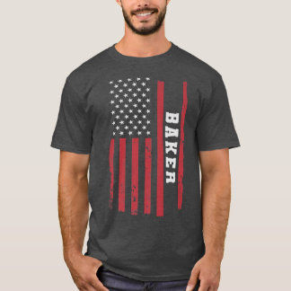 Backbaker Cooking Cupcake Cupcake USA Fahne T-Shirt