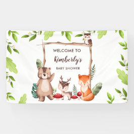 Backbanner für Woodland Animals Babydusche Banner