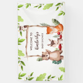 Backbanner für Woodland Animals Babydusche Banner (Vertikal)